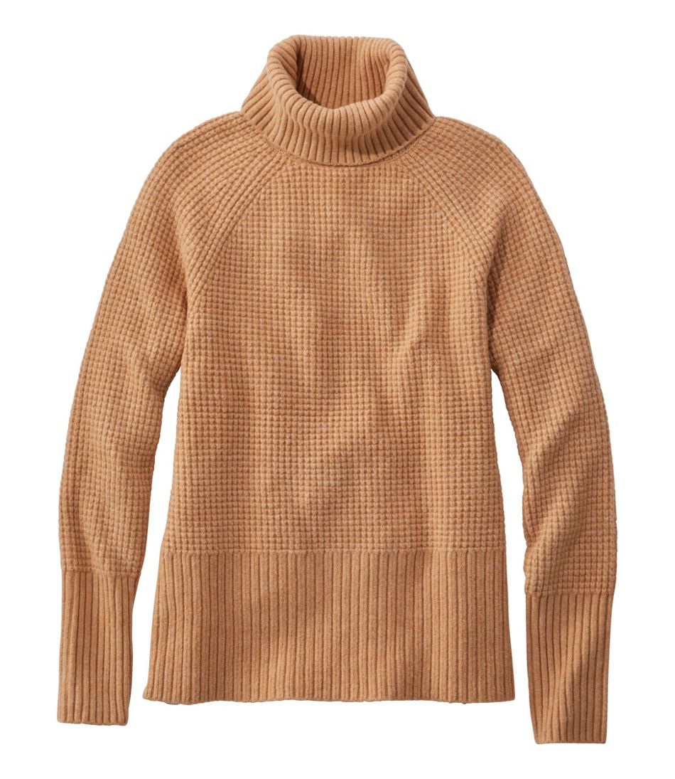 Women's SuperSoft Waffle Sweater, Turtleneck | L.L.Bean outlet