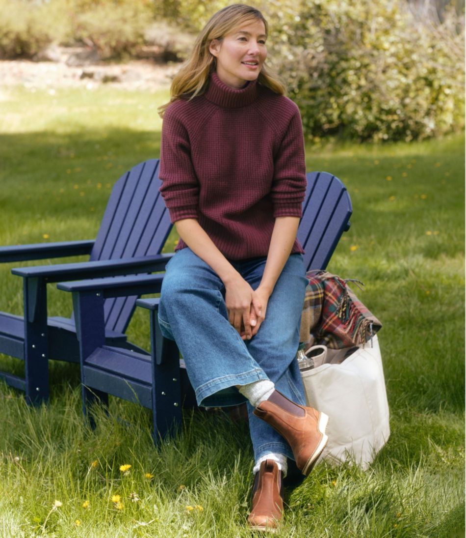 Women's SuperSoft Waffle Sweater, Turtleneck | L.L.Bean outlet