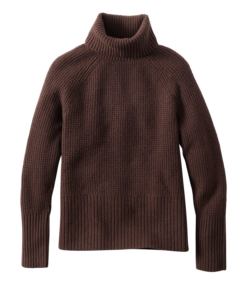 Women's SuperSoft Waffle Sweater, Turtleneck | L.L.Bean outlet