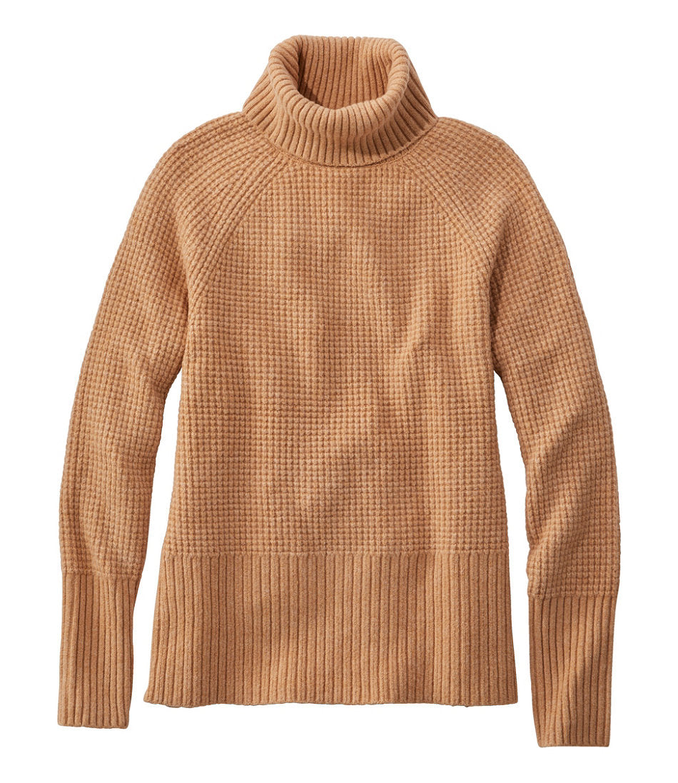 Women's SuperSoft Waffle Sweater, Turtleneck | L.L.Bean outlet