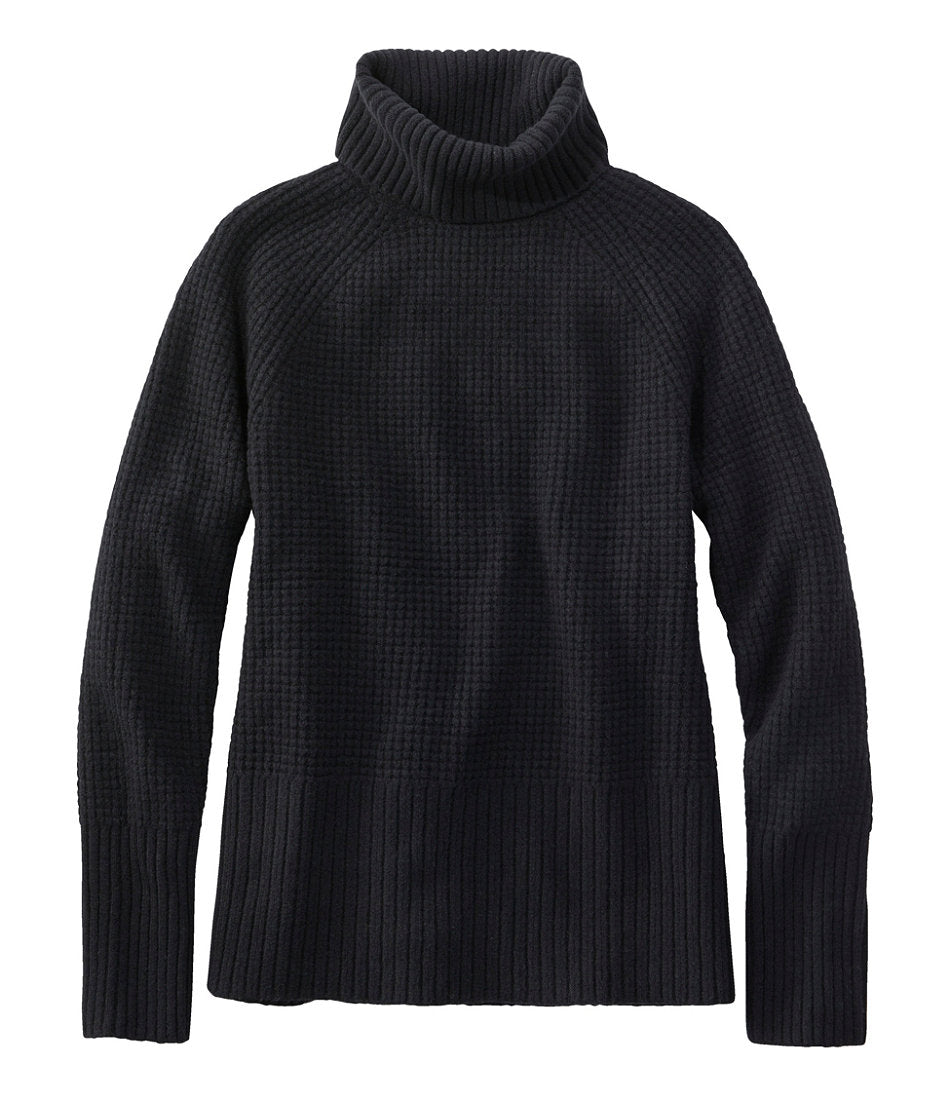 Women's SuperSoft Waffle Sweater, Turtleneck | L.L.Bean outlet