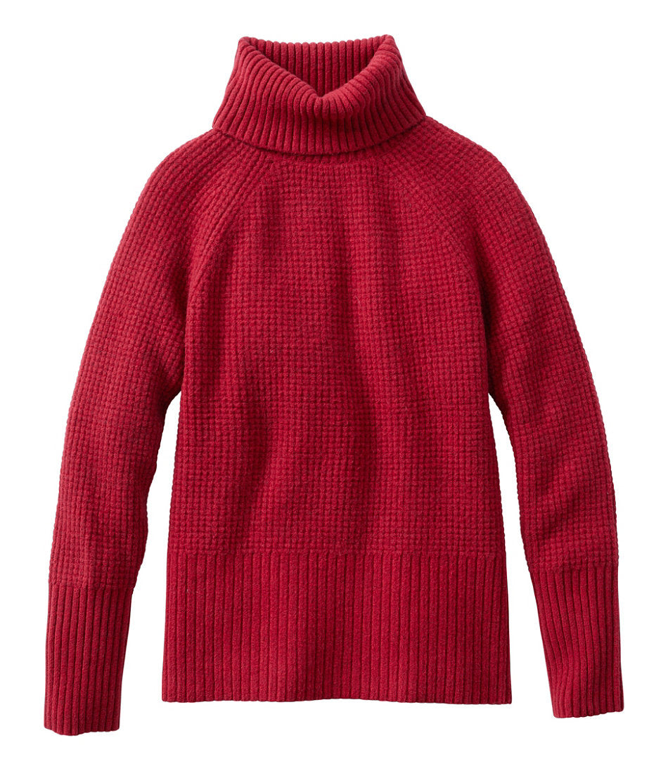 Women's SuperSoft Waffle Sweater, Turtleneck | L.L.Bean outlet