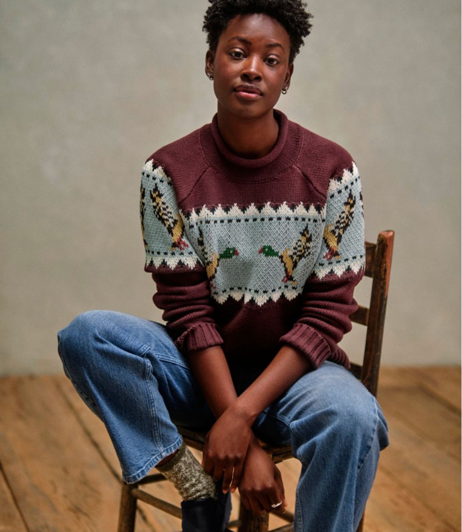 Women's Signature Original Cotton Sweater, Rollneck Novelty | L.L.Bean outlet