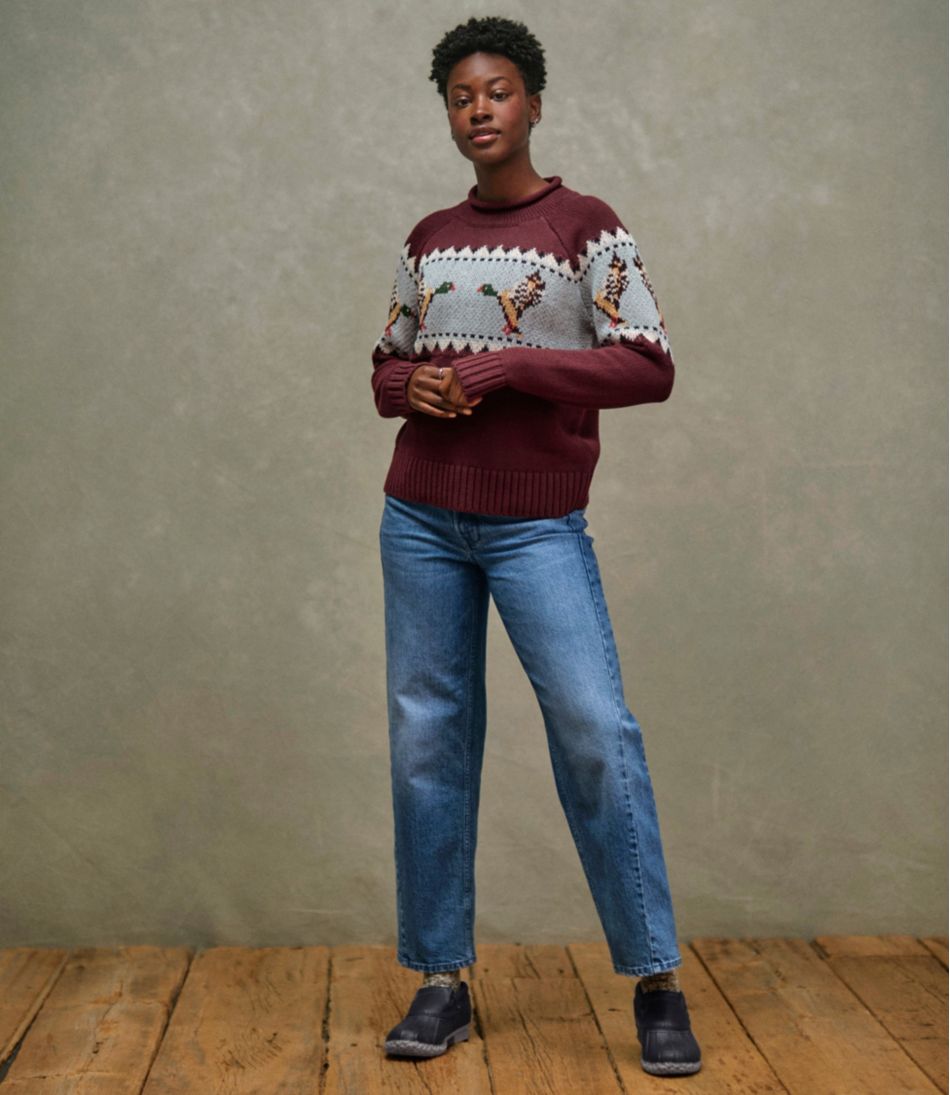 Women's Signature Original Cotton Sweater, Rollneck Novelty | L.L.Bean outlet