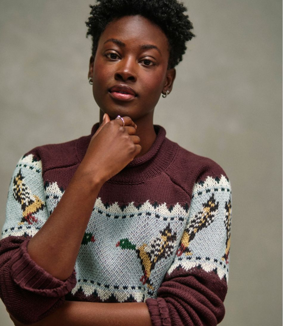 Women's Signature Original Cotton Sweater, Rollneck Novelty | L.L.Bean outlet