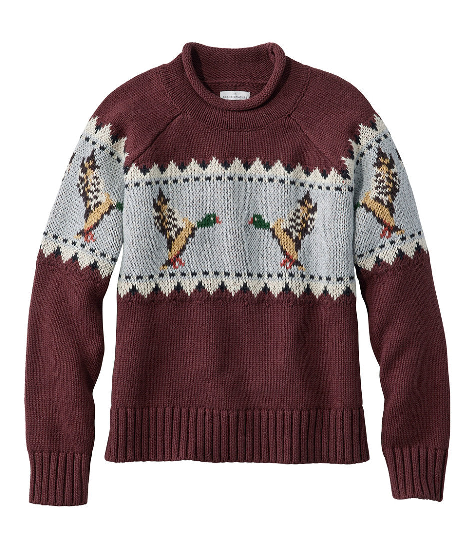 Women's Signature Original Cotton Sweater, Rollneck Novelty | L.L.Bean outlet
