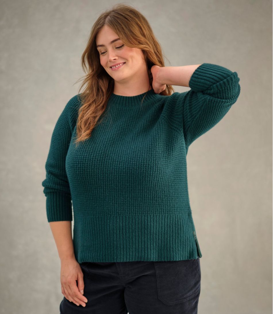 Women's SuperSoft Waffle Sweater, Crewneck | L.L.Bean online