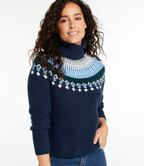 Women's SuperSoft Waffle Sweater, Turtleneck Fair Isle | L.L.Bean near me