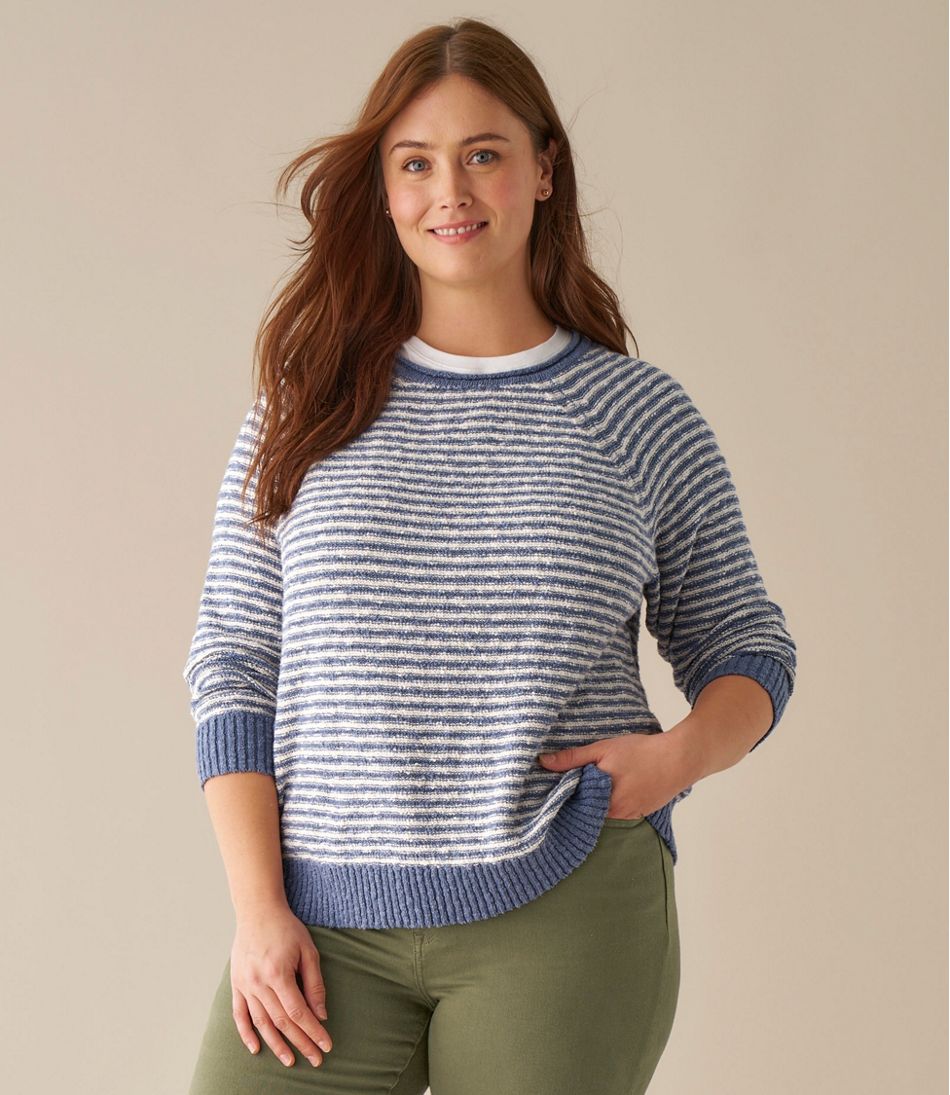 Women's Midweight Cotton Slub Rollneck Pullover Stripe | L.L.Bean outlet