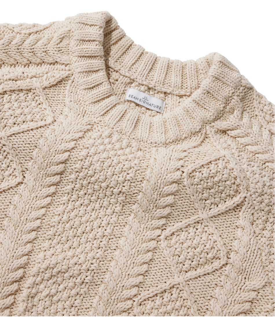 Women's Signature Cotton Fisherman Sweater, Crewneck | L.L.Bean online