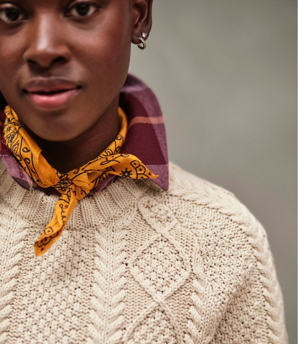 Women's Signature Cotton Fisherman Sweater, Crewneck | L.L.Bean online