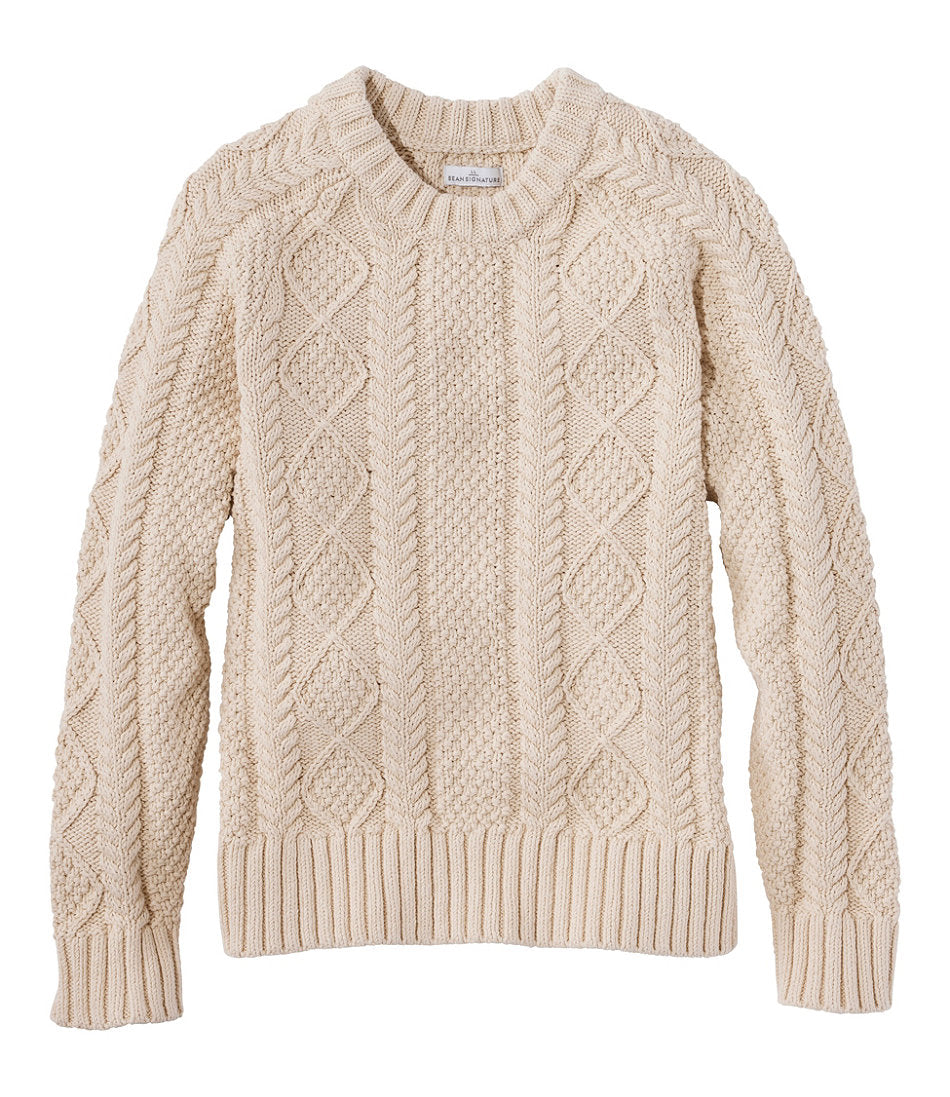 Women's Signature Cotton Fisherman Sweater, Crewneck | L.L.Bean online