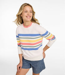 Women's Cotton/Cashmere Sweater, Crewneck Stripe | L.L.Bean sale