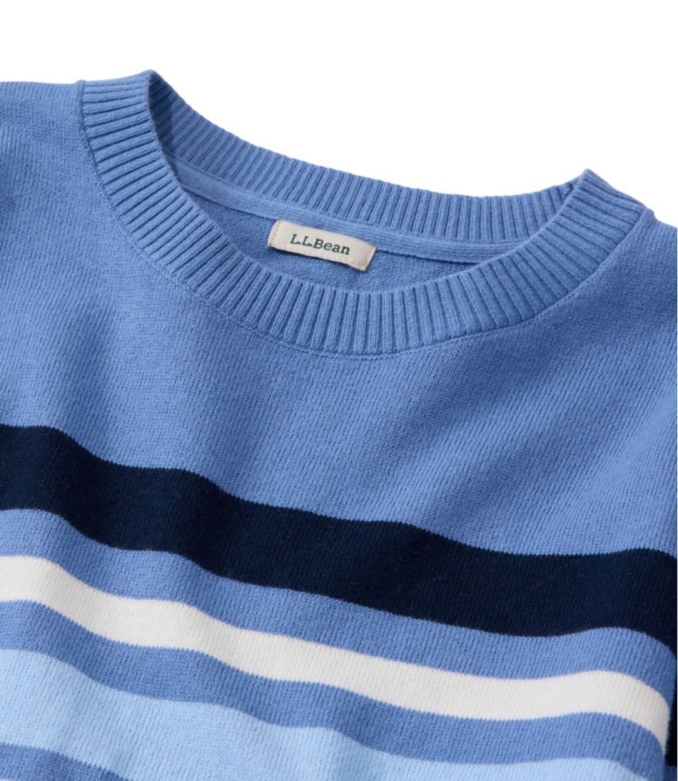 Women's Cotton/Cashmere Sweater, Crewneck Stripe | L.L.Bean sale