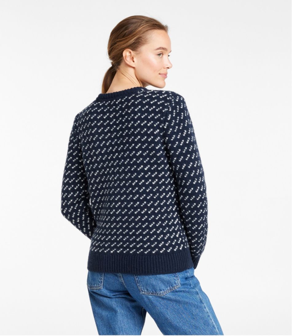 Women's Bean's Classic Ragg Wool Sweater, Crewneck Bird's-Eye | L.L.Bean for sale