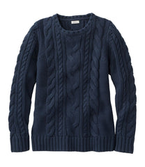 Women's Double L® Cable Sweater, Crewneck | L.L.Bean on sale