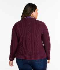 Women's Double L® Cable Sweater, Crewneck | L.L.Bean on sale