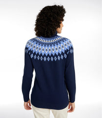 Women's Cotton/Cashmere Sweater, Turtleneck Fair Isle | L.L.Bean online