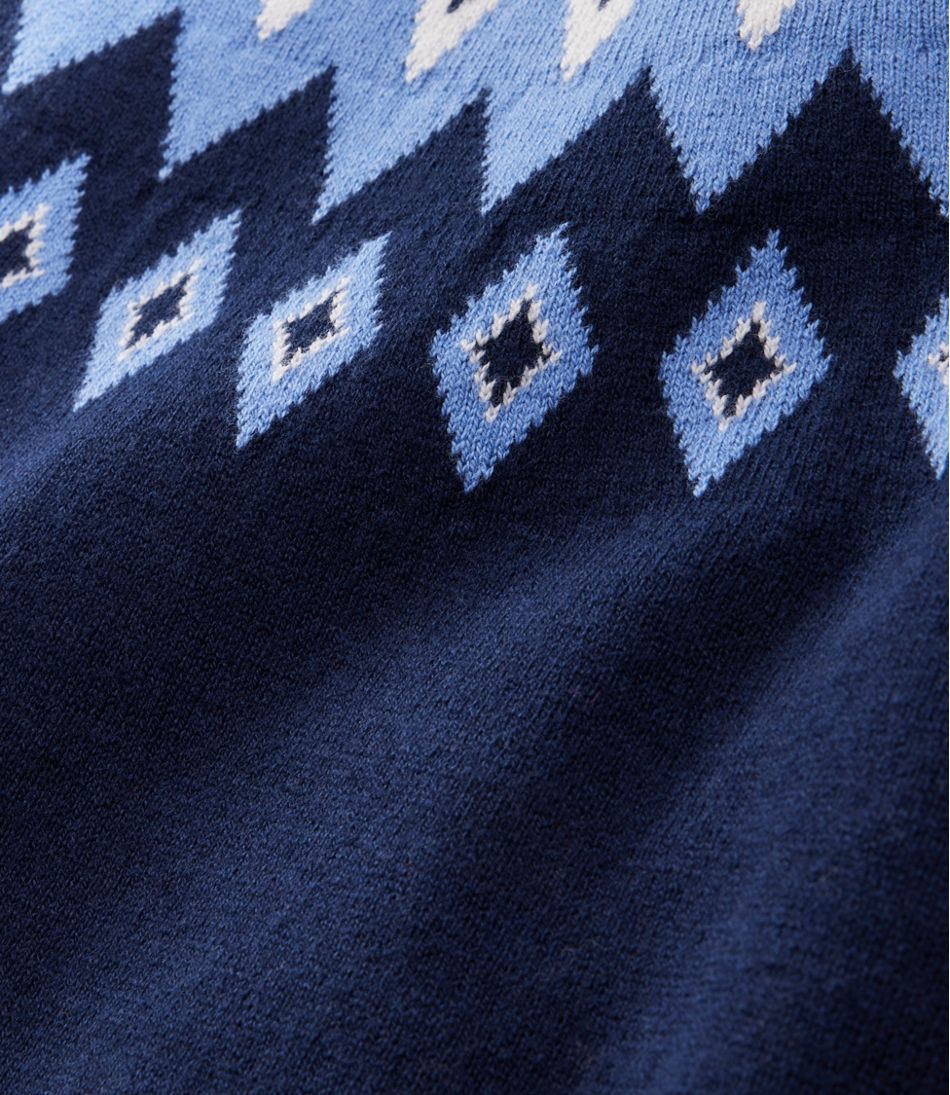 Women's Cotton/Cashmere Sweater, Turtleneck Fair Isle | L.L.Bean online