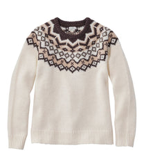 Women's Bean's Classic Ragg Wool Sweater, Crewneck Fair Isle | L.L.Bean sale