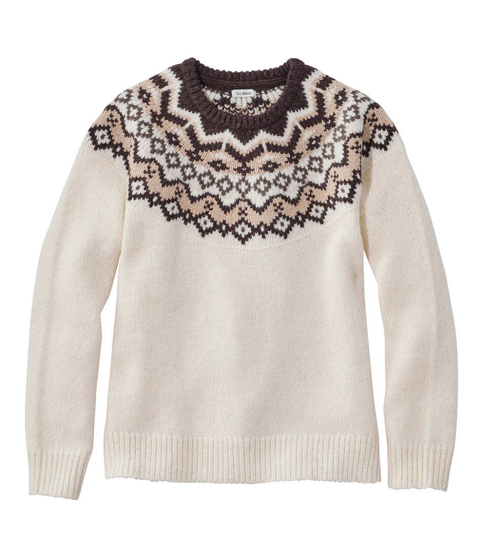 Women's Bean's Classic Ragg Wool Sweater, Crewneck Fair Isle | L.L.Bean sale