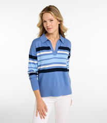 Women's Cotton/Cashmere Sweater, Polo Stripe | L.L.Bean on sale