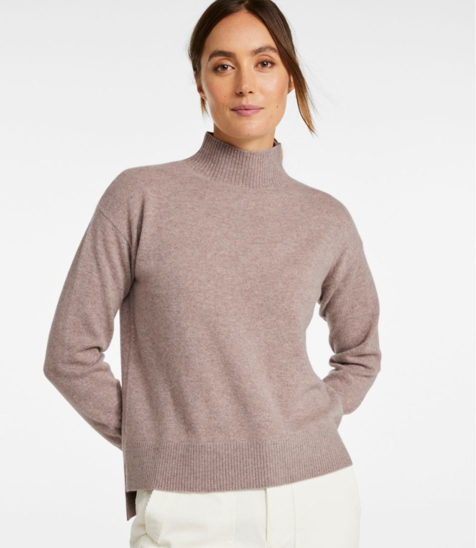 Women's Classic Cashmere Sweater, Relaxed Mockneck | L.L.Bean outlet