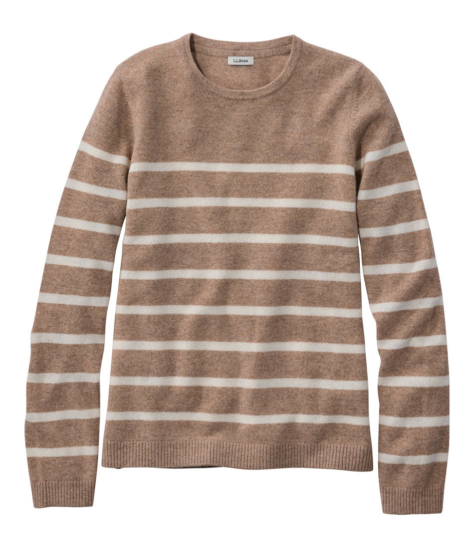 Women's Classic Cashmere Sweater, Crewneck Stripe | L.L.Bean sale