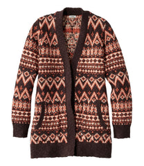 Women's Cotton Ragg Sweater, Open Cardigan Fair Isle | L.L.Bean outlet