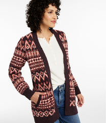 Women's Cotton Ragg Sweater, Open Cardigan Fair Isle | L.L.Bean outlet