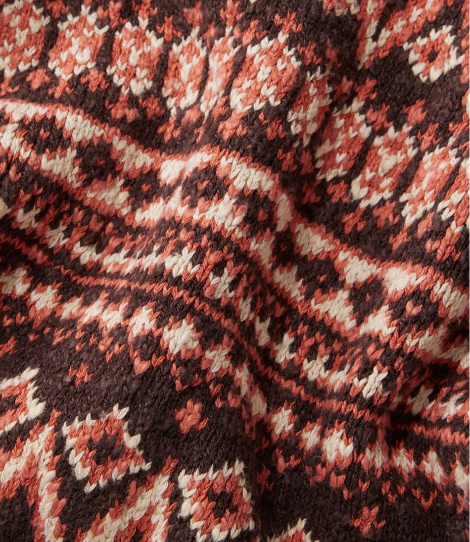 Women's Cotton Ragg Sweater, Open Cardigan Fair Isle | L.L.Bean outlet