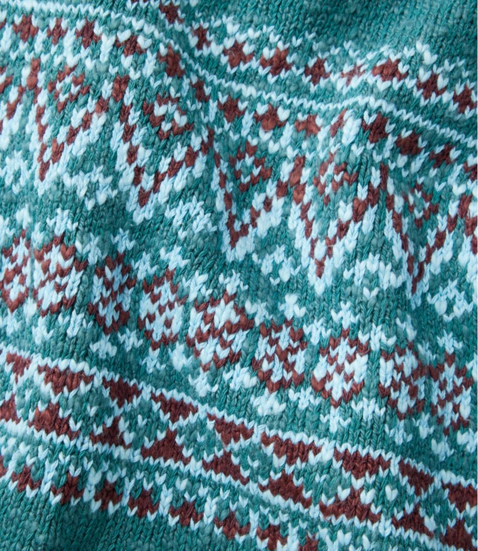 Women's Cotton Ragg Sweater, Crewneck Fair Isle | L.L.Bean online