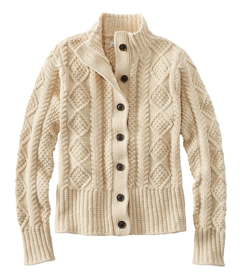 Women's Signature Cotton Fisherman Sweater, Short Cardigan | L.L.Bean sale