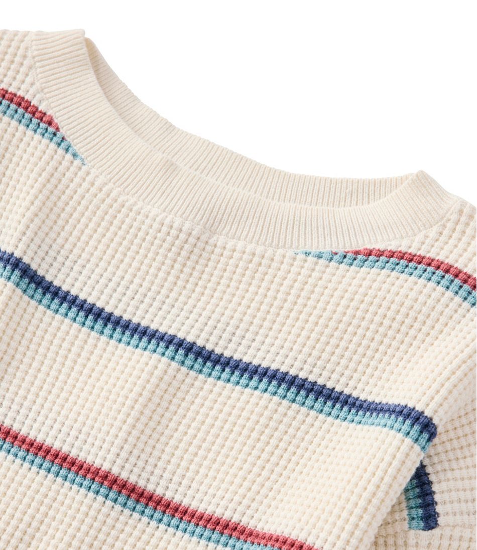 Women's Sunwashed Waffle Sweater, Pullover Stripe | L.L.Bean on sale