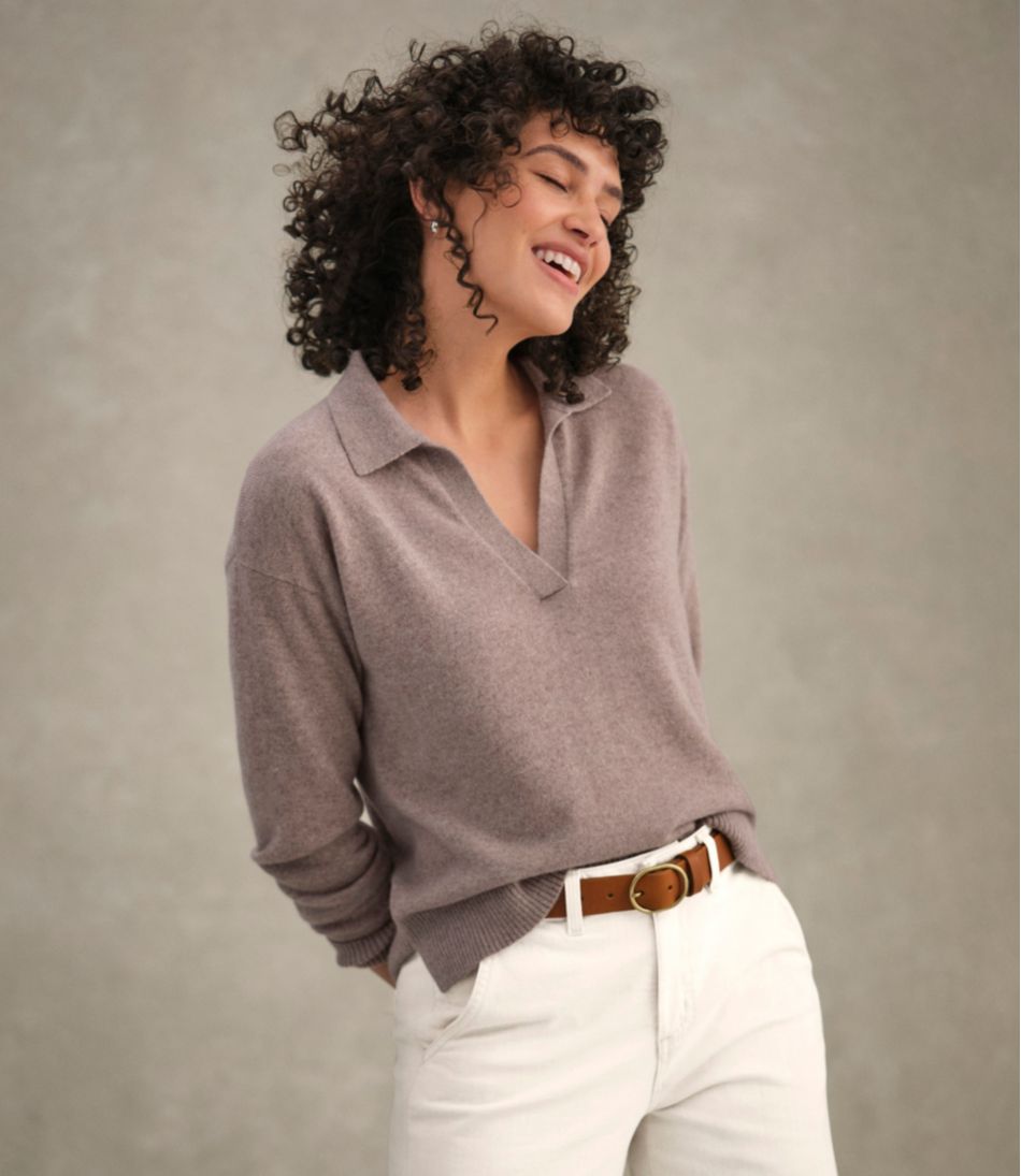 Women's Classic Cashmere Sweater, Relaxed Polo | L.L.Bean near me