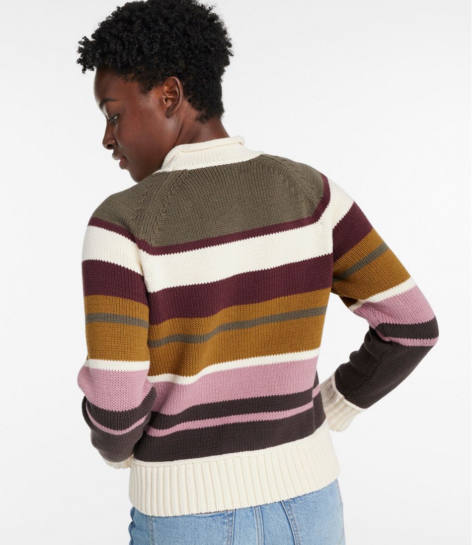 Women's Signature Original Cotton Sweater, Rollneck Stripe | L.L.Bean outlet