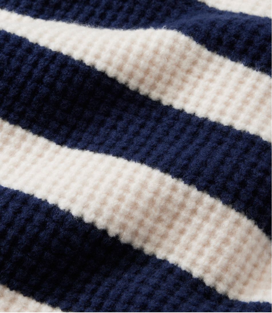 Women's SuperSoft Waffle Sweater, Polo Stripe | L.L.Bean sale