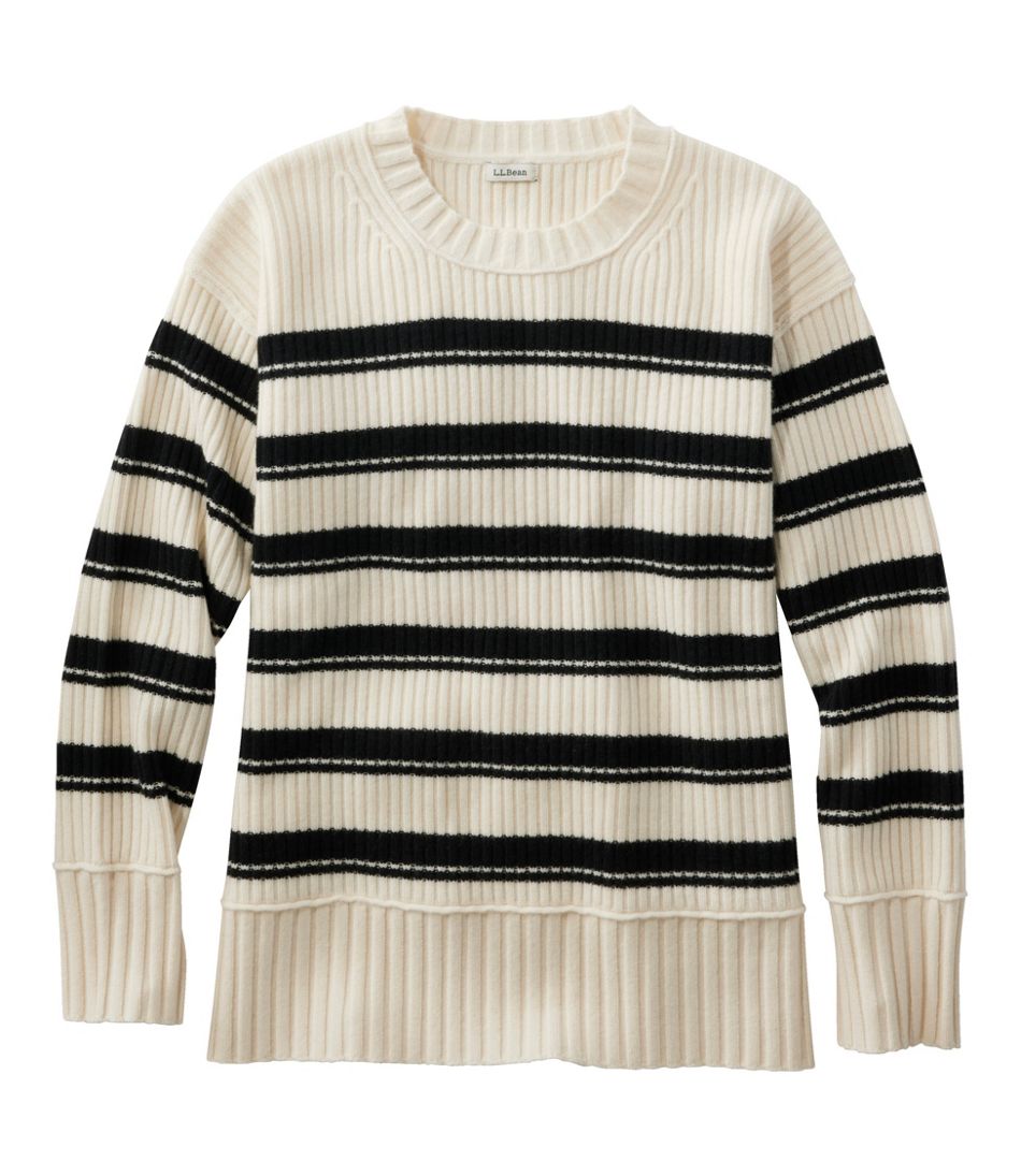 Women's Heritage Heirloom Wool/Cashmere Sweater, Crewneck Stripe | L.L.Bean discount