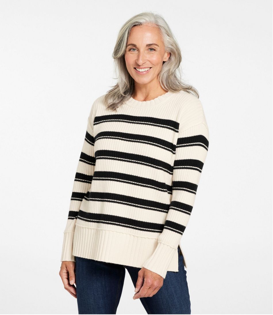 Women's Heritage Heirloom Wool/Cashmere Sweater, Crewneck Stripe | L.L.Bean discount