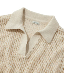 Women's Organic Cotton Slub Pointelle Sweater, Polo | L.L.Bean on sale