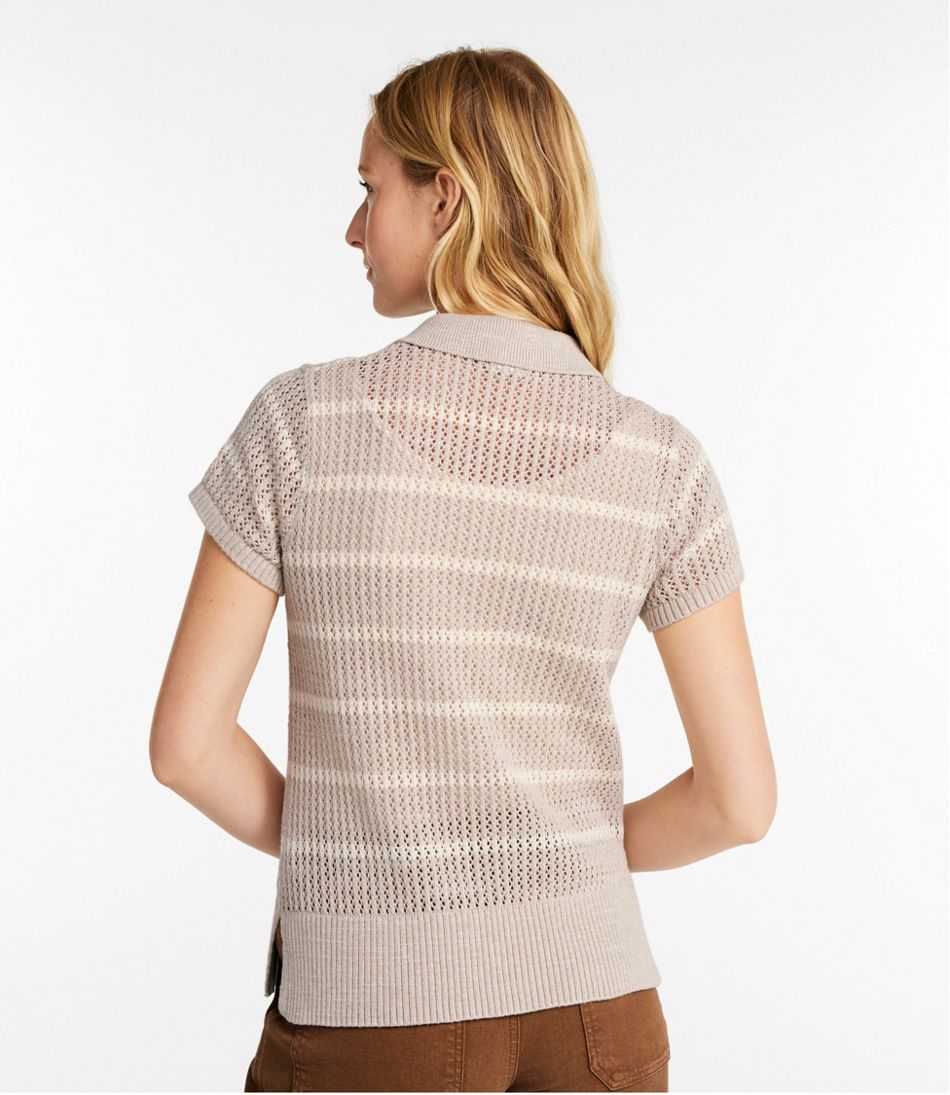 Women's Organic Cotton Slub Pointelle Sweater, Polo | L.L.Bean near me