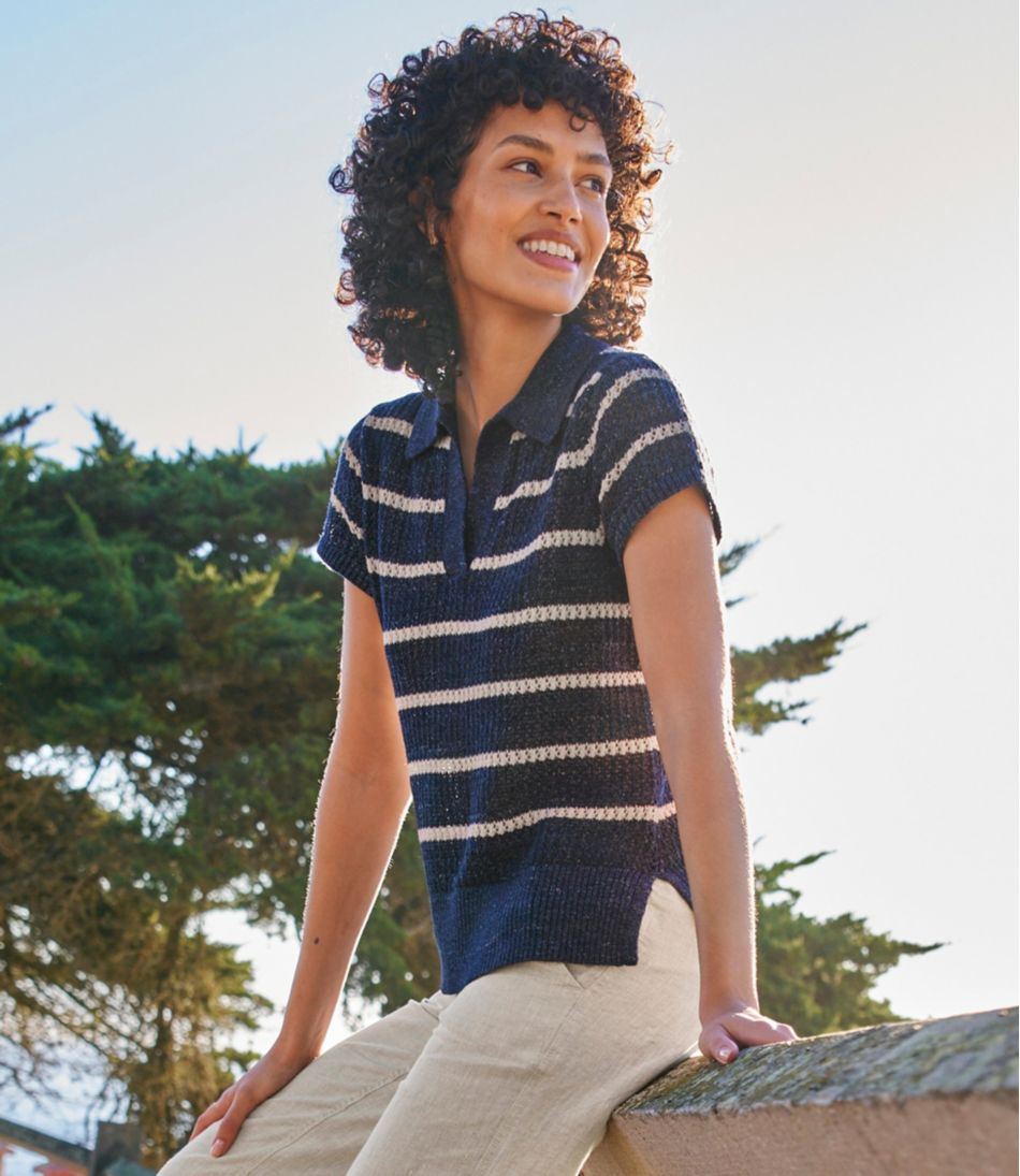 Women's Organic Cotton Slub Pointelle Sweater, Polo | L.L.Bean near me