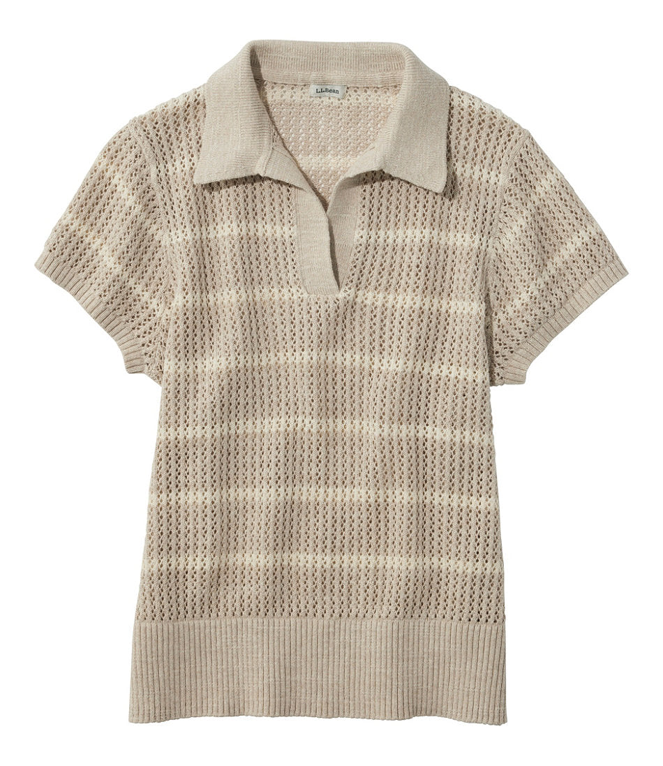 Women's Organic Cotton Slub Pointelle Sweater, Polo | L.L.Bean near me