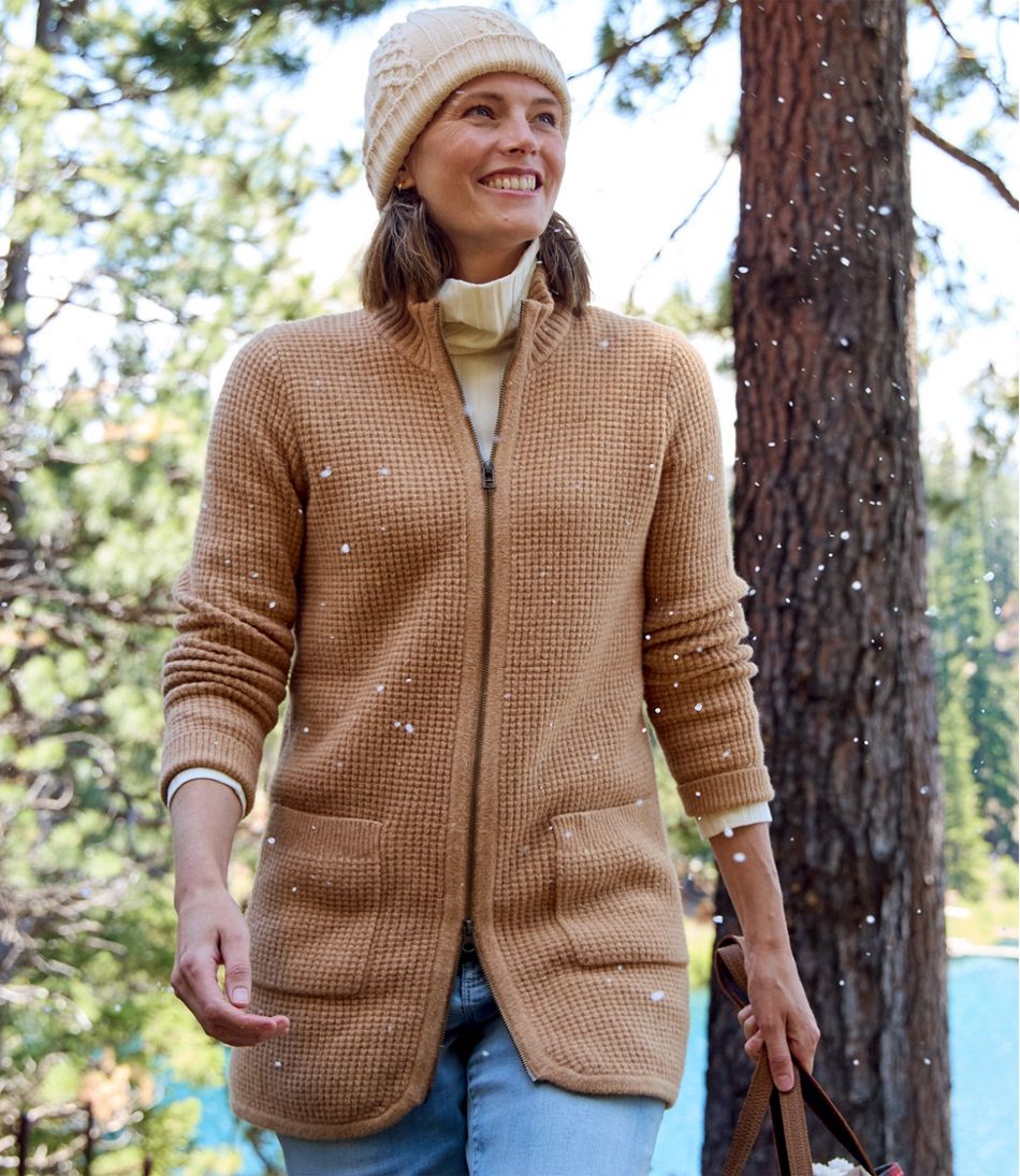 Women's SuperSoft Waffle Sweater, Coatigan | L.L.Bean outlet