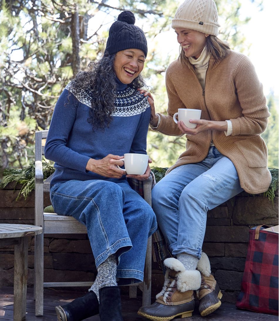 Women's SuperSoft Waffle Sweater, Coatigan | L.L.Bean outlet