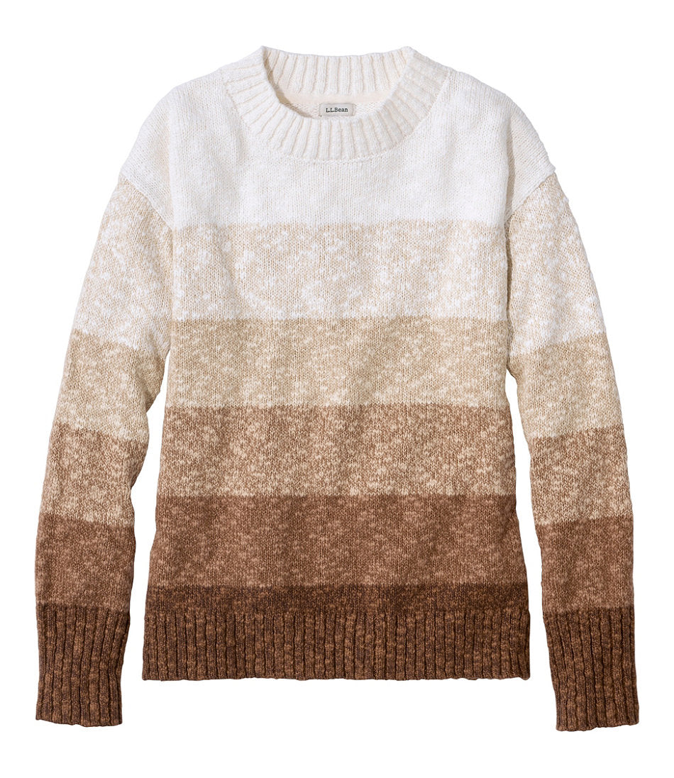 Women's Cotton Ragg Sweater, Crewneck Stripe | L.L.Bean sale