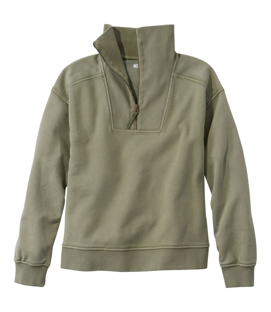 Women's Sunwashed Sweats, Quarter-Zip | L.L.Bean on sale