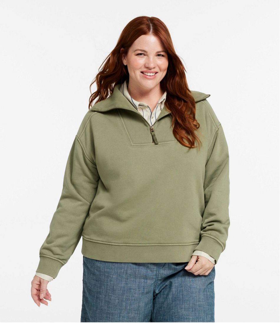 Women's Sunwashed Sweats, Quarter-Zip | L.L.Bean on sale