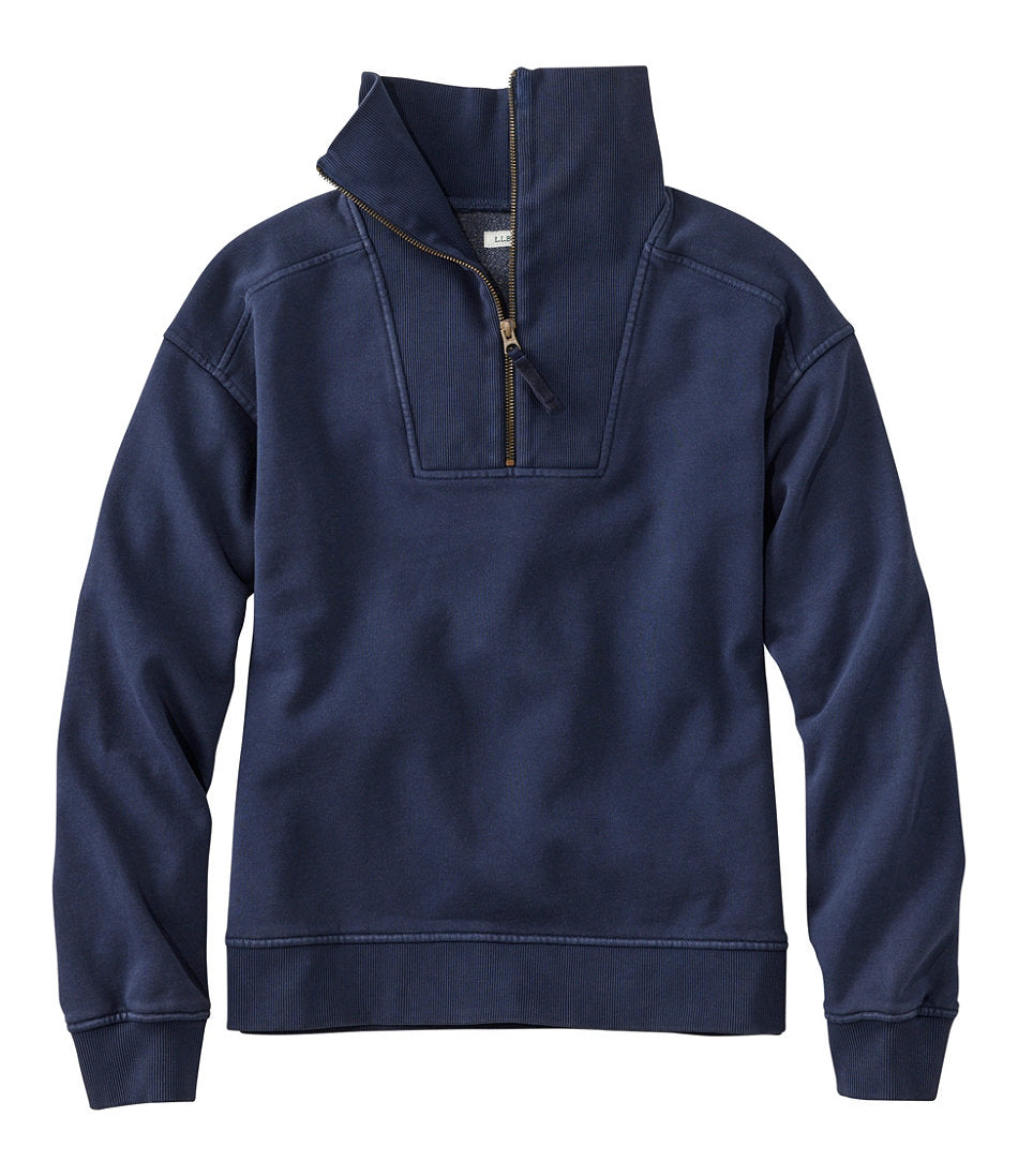 Women's Sunwashed Sweats, Quarter-Zip | L.L.Bean on sale