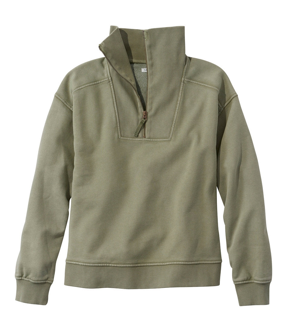 Women's Sunwashed Sweats, Quarter-Zip | L.L.Bean on sale